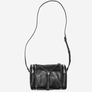 black Kara zip double date satchel